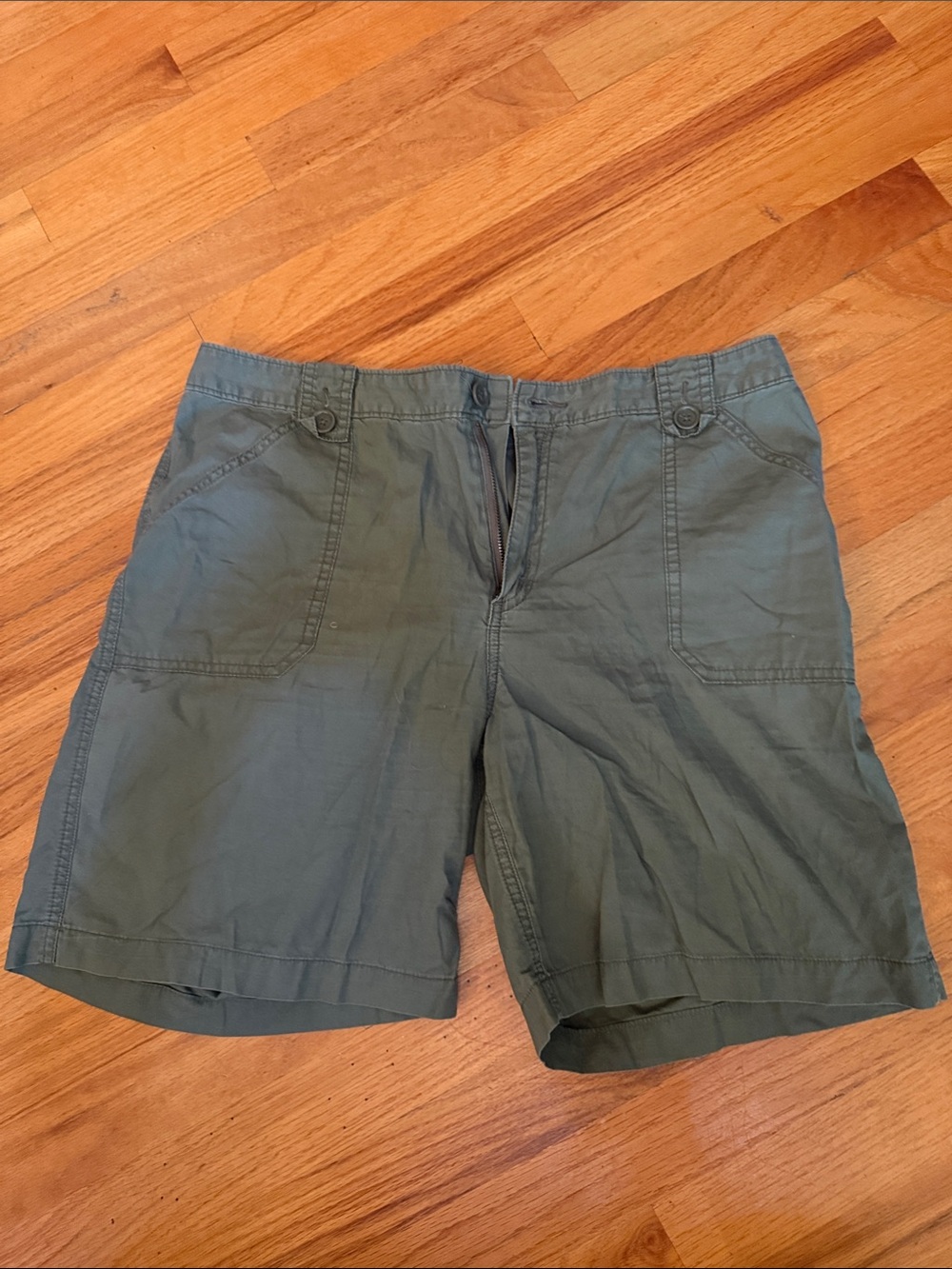 Eddie Bauer Olive Green Cargo Shorts